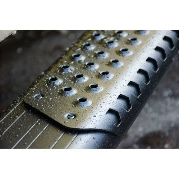 LUVERNE 584078-571529 O-Mega II 78" Black Aluminum Wheel to Wheel Side Steps Fits select: 2015-2021 FORD F150, 2022 FORD F150 SUPERCREW