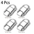 thumbnail image 4 of 4Pcs 60mm x 33mm Metal Small Size Suitcase Hasp Catch Latch with Screws, 4 of 4
