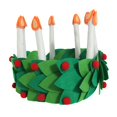 thumbnail image 1 of Diadema de fieltro con corona de velas, accesorio de cosplay para fiestas navideñas y reuniones familiares., 1 of 9