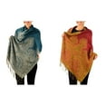 thumbnail image 2 of Peach Couture 27x72 Elegant Paisley Border Pattern Pashmina Shawl Scarf, 2 of 10