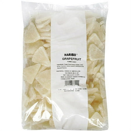 Haribo Gummi, Grapefruit, White Slices, 5 lb.