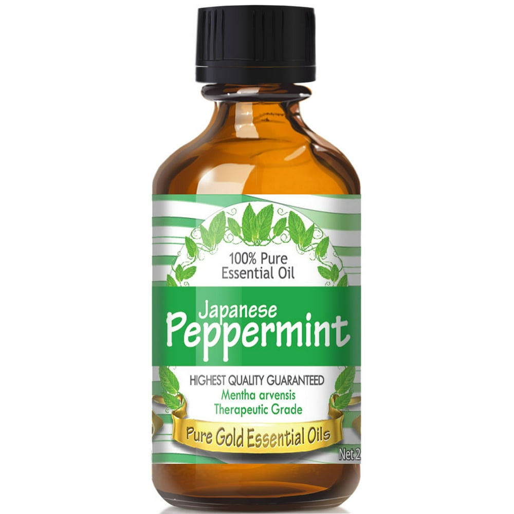 Pure Gold Japanese Peppermint Essential Oil, 100 Natural & Undiluted