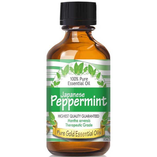 Pure Gold Japanese Peppermint Essential Oil, 100 Natural & Undiluted