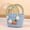 Blue, variant on AURIGATE Easter Bunny Cotton Woven Basket Blue Rainbow Handle Egg Hunt Basket for Easter Party Gift Candy Tote