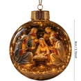 thumbnail image 3 of TACILIP Home Decor, 1PC Nativity Scene Christmas Ornament Clear Ball Holy Birth Of Hanging Ornament Religious Christmas Tree Decor Acrylic Manger Scene Bauble With Warm Light, Womens Gifts, 3 of 7