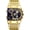 Gold Blue, variant on Men’s Luxury Rectangle Square Gold Silver Big Face Luminous Waterproof Quartz Watch Sports Multi-Time Zone Military Stainless Steel Male Dress Wristwatch