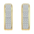 thumbnail image 2 of 1/2 Carat Diamond Hoop Earrings in 10K Yellow Gold, 2 of 4