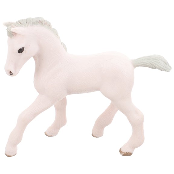 OUNONA  Simulation Horse Model Figurines Decorations Animal Toys White