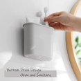 thumbnail image 3 of 2 Packs Wall Mount Toothbrush Holder for Bathroom, Shower, Tooth Brush Holder for Electric Toothbrush, Toothpaste, Razor, Self Adhesive Wallmount / Countertop Organizer(2 white, 3 of 5