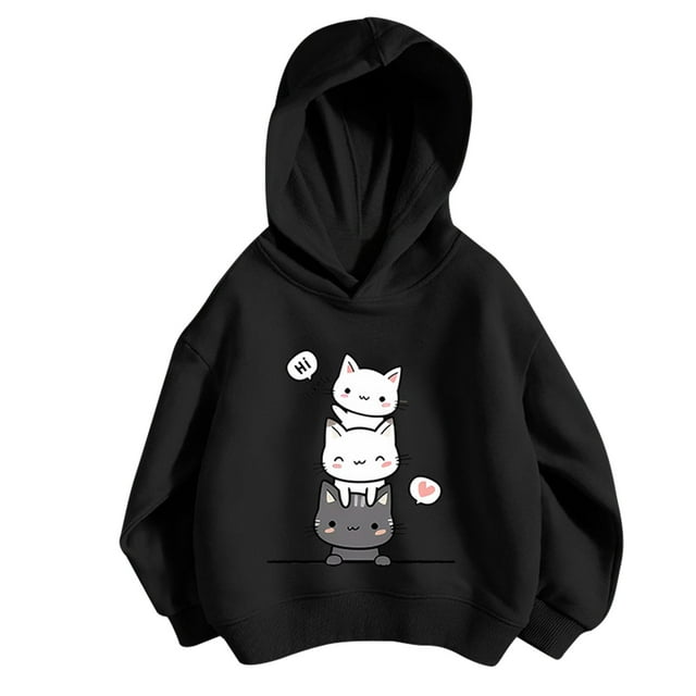Zmoon Veste à Capuche Ample à Manches Longues pour Filles Printemps et Automne