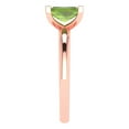 thumbnail image 3 of 1 ctw Solitaire Anniversary Ring for Women | Emerald Cut Natural Peridot | Hyperallergenic Solid 18K Rose Gold, 3 of 5