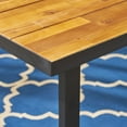 thumbnail image 4 of 7-Piece Brown Contemporary Handcrafted Outdoor Furniture Patio Dining Set - Beige Cushions, 4 of 7