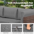 thumbnail image 6 of LHBcraft 7 Pieces Patio Conversation Set, All-Weather Rattan Wicker Outdoor Sectional Furniture with Coffee Table for Garden & Backyard & Poolside, Grey, 6 of 10