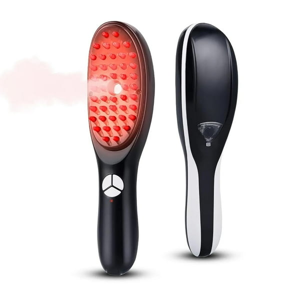 2025 New Red Light Hair Brush, Multi-functional Comb,3D Massager for Head, Ultrasonic Vibration Atomization, Electric Massage Steam Hair Comb