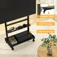thumbnail image 4 of RTVR Modern Rolling TV Stand with Wheels for 40-86 inch TVs, 150lbs Capacity & Media Shelf, Black, 4 of 8