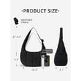 thumbnail image 3 of XINLANER Small Crescent Puffer Purse Shoulder Bag for Women Nylon Quilted Purses Bag Adjustable Shoulder Strap Puffy bag, 3 of 6