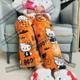 thumbnail image 1 of Halloween épaissir Hello Kitty pyjama pantalon Sanrio Anime polaire Double tissu élastique doux femmes pantalon dessin animé cadeau d'anniversaire, 1 of 4