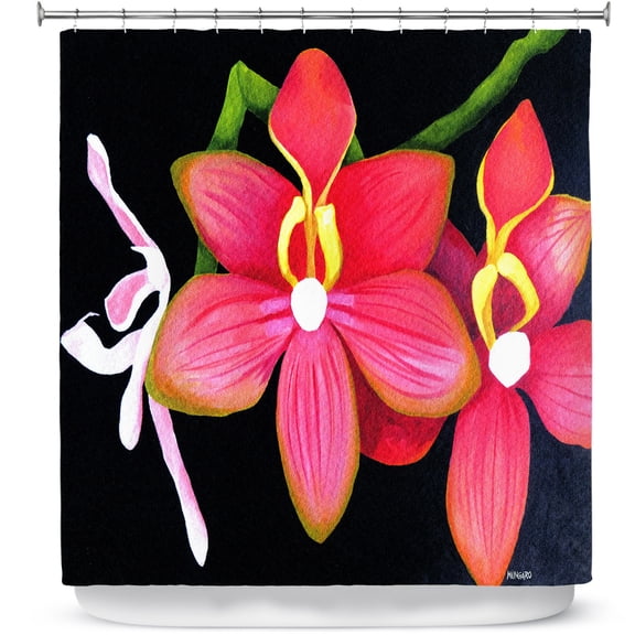 Shower Curtains 70" x 84" from DiaNoche Designs by Marley Ungaro - Pink Hanging Orchid