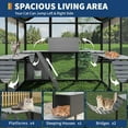 thumbnail image 6 of Aluminum Extra Large Catio Outdoor Cat Enclosure for Multiple Cats,Walk-In Large Outdoor Cat Enclosure Catio Large Cat Run, Cats Run Enclosure Kitten Condo with Channels, Side Door, UV Proof Cover, Hu, 6 of 7