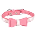 thumbnail image 1 of Collar para perros Apuakthei, collar para gatos, collar con lazo de diamantes de cristal brillante, cierre dorado, cuero de terciopelo alto, 1 of 5