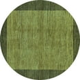 thumbnail image 1 of Ahgly Company Indoor Round Abstract Light Blue Modern Area Rugs, 6' Round, 1 of 4