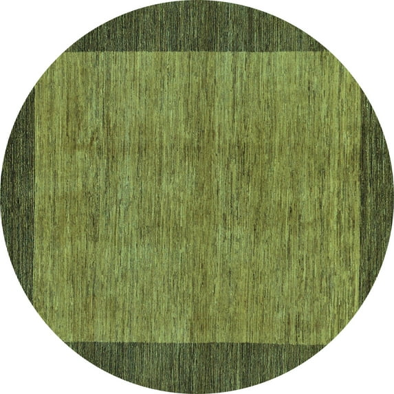 Ahgly Company Indoor Round Abstract Light Blue Modern Area Rugs, 6' Round