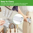 thumbnail image 6 of Smart Pill Organizer 28 Compartments – Programmable Daily Medication Reminder Alarm, Pill Organizer Box Customizable 2 Times or 3x A Day, White Case for Seniors & Travel Pill Dispenser, 6 of 9