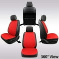 thumbnail image 1 of Open Box ISFC INSURFINSPORT Leather Front Inside Car Seat Cover, Black and Red, 1 of 7