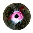 thumbnail image 3 of Hi-Line Gifts 21" Flamingo Verdant Glass Outdoor Glass Solar Bird Bath with Stand, 3 of 6