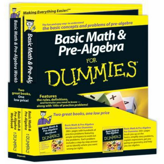 Pre-Owned Basic Math and Pre-Algebra For Dummies Education Bundle (Paperback) 0470537000 9780470537008
