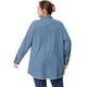 thumbnail image 4 of Camisas de talgrande pamujer Camide mezclilcon botones de cambray Azul claro 5X, 4 of 6