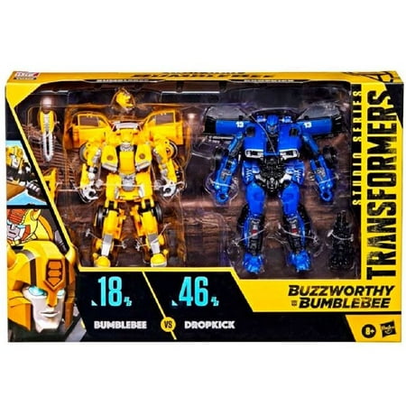 Transformers Buzzworthy Bumblebee Studio Series Bumblebee VS Dropkick Exclusive Deluxe Action Figure 2-Pack