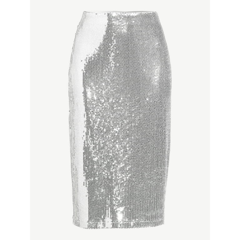 Sequin Midi Pencil Skirt