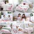 thumbnail image 5 of 3 Piece Pink Flowers Duvet Cover Set California King,Microfiber Comforter/Quilt Cover with Corner Ties and 2 Pillowcases,Vintage White Floral Plant Herb Botanical Soft Bedding with Zipper Closure, 5 of 8