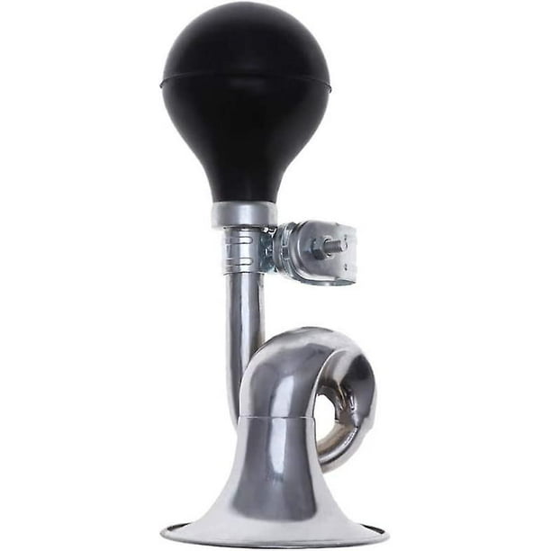 Cuerno de corneta Retro Cuerno de payaso Clásico Vintage Metal Twist Altavoz Sirena Hooter Caracol Cuerno de aire para vehículos Bicicletas Carrito de golf (1 pieza, Plata) ZefeiWu 8390615471466