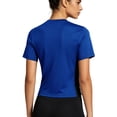 thumbnail image 3 of NELEUS Womens Workout Shirts Athletic Running Yoga Short Sleeve Tops Tight Fit Breathable Crewneck,Blue,US Size M, 3 of 10