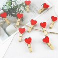 thumbnail image 5 of Heart Love Wooden Clothes Photo Paper Peg Pin Mini Clothespin Postcard Clips Home Wedding Valentine', 5 of 5