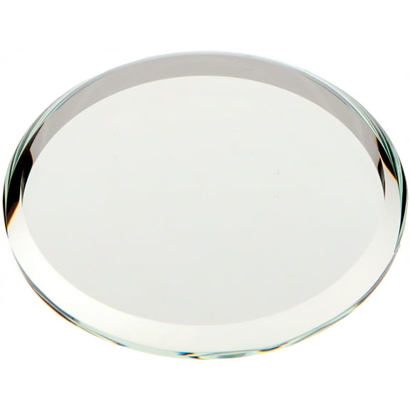 Plymor 1.5" Round, 3mm Thick Beveled Glass Mirror Circle, Pack of 2