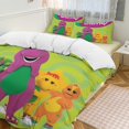 thumbnail image 2 of Barney And Friends Kids 3 Piece Bedding Set, Super Soft Printed Comforter Cover Sets with 1 Duvet Cover and 2 Pillowcase, Bedroom Decor Gifts for Boys Girls Teens Adult 79"x90", 2 of 8