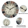 thumbnail image 3 of 10 Inch Waterproof Silent Analog Wall Clock For Indoor Outdoor Patio Pool Garden, 3 of 9