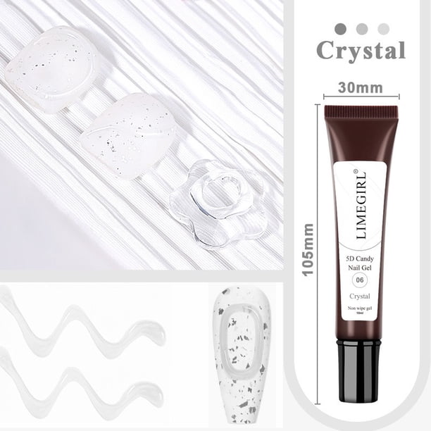 Pisexur Belleza Maquillaje Manguera Pegamento para uñas tridimensional Caramelo Macaron Gelatina Lavable sin lavado Manicura en gelpara mujeres y hombres