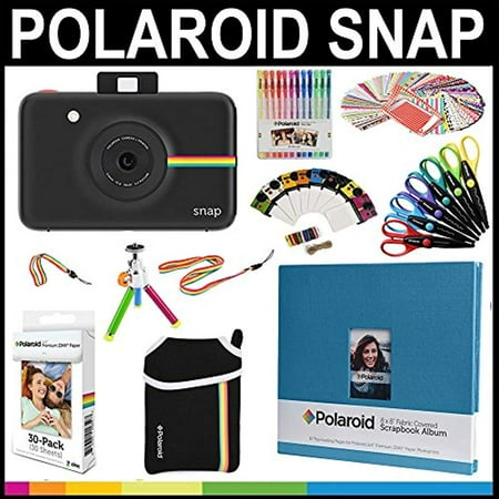 Epoxy Stickers Photo Gems - Polaroid Snap Instant Print Camera Gift Bundle + ZINK Paper (30 Sheets) + 8x8