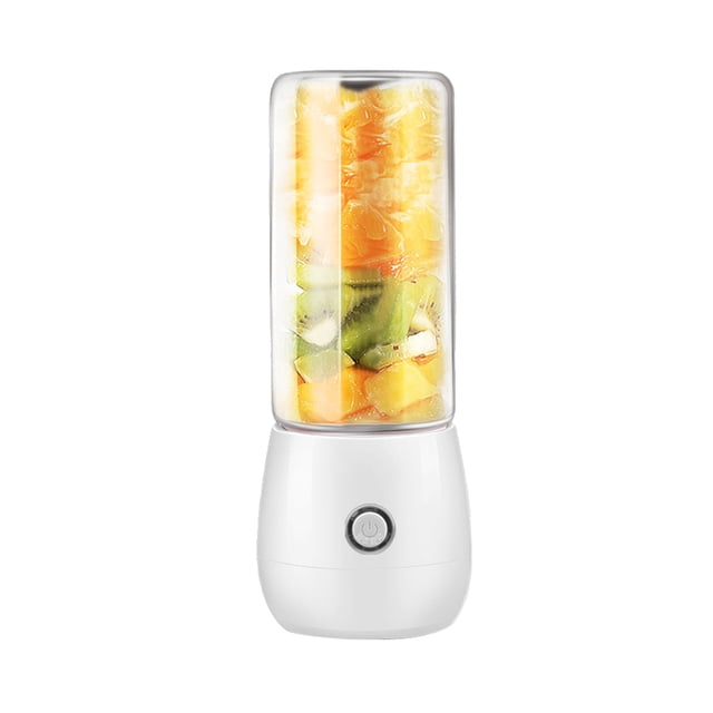 Yuarrent Exprimidor eléctrico de 450ml, recargable, inalámbrico, para acampar, licuadora de frutas, cocina, desayuno, leche, limón, mezclador Cocina y Comedor Blanco