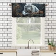 thumbnail image 3 of Tiger Valance Curtain for Kitchen Forest Nature Landscape Jungle Plants Wild Animal Safari Privacy Decorative Rod Pocket Short Window Valance Curtains 54 by 18 in, 1 Panel, 3 of 6