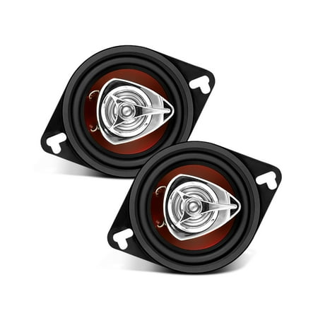 BOSS Audio Systems CH3220 Chaos Series 3.5 inch Car Door Speakers - 140 Watts Max (per pair), Coaxial, 2 Way, Full Range, 4 Ohms, Sold in Pairs, Bocinas Para Carro