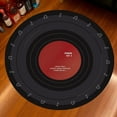 thumbnail image 6 of Qiweii Music Record Black Round Area Rug for Bedroom Bathroom Living Room Study Playing,Non-Slip Floor Mat Carpet Home Decor Rugs, 3' Diameter, 6 of 6