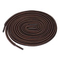 thumbnail image 1 of INSPIRE CHIC Unisex Round Rope Dual Colored Striped 1/5 Thick Boot Shoelace 90cm / 35.43" Red Brown Black, 1 of 4