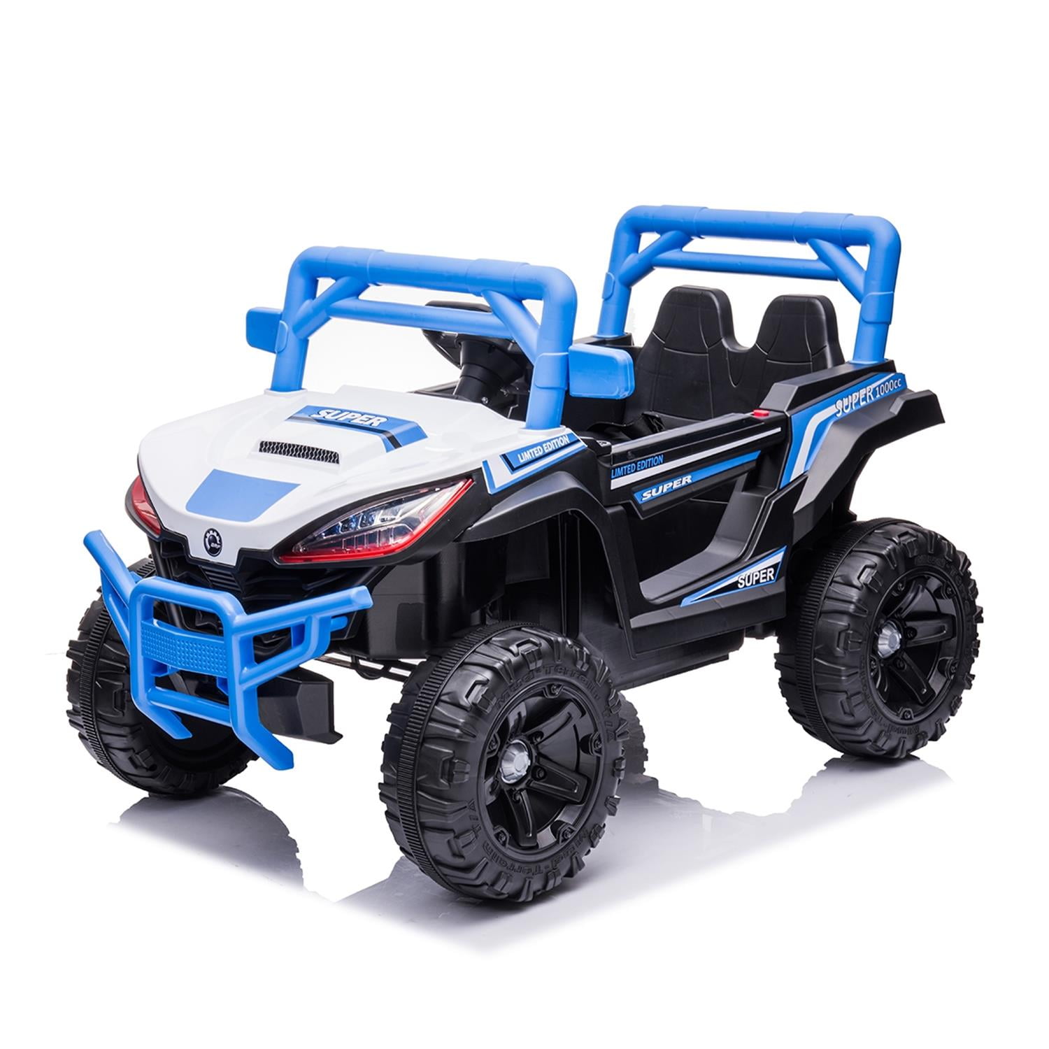 CIPACHO 12 V Power Buggy Kids Ride On Truck UTV with Remote Control Electric Car Toys Off-Road UTV Vehicle, 4 Shock Absorbers, Blue CIPACHO 12 V Power Buggy Kids Ride On Truck UTV with Remote Control Electric Car Toys Off-Road UTV Vehicle, 4 Shock Absorbers, Blue