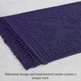 thumbnail image 5 of Jean Pierre Ricardo Cotton Fringe 2-Piece Bath Rug Set, Indigo, 5 of 11