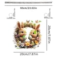 thumbnail image 5 of Gifts Dianli Easter Ornaments, Hanging Decorations Easter Bunny And Egg 2D Flat Hanging Ornaments Festive Spring Cutouts for Gifts Home Garden Wall And Window Decoration Holiday Set, 5 of 9